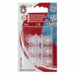 Zatrzaski plastikowe Napy przyszywane 13 mm 12 szt