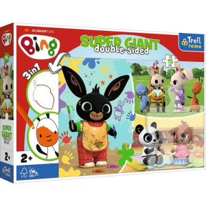 Puzzle dwustronne 15el SUPER GIANT 3w1 Wesoły dzień Binga. Bing 42005 Trefl