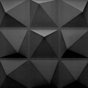 Panele Ścienne Kasetony Piramida Czarna 3d