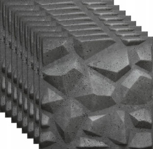 Panele Ścienne 3d 50x50 Imitacja Beton Mars 42 2m2
