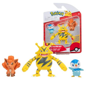 POKEMON Figurka bitewna ELECTABUZZ PIPLUP VULPIX 3pak s13 JAZWARES