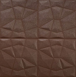 Samoprzylepny Panel Ścienny 3d Diament Brązowy