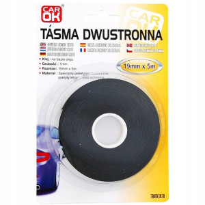 Taśma dwustronna samochodowa 19 mm x 5 m CAR OK