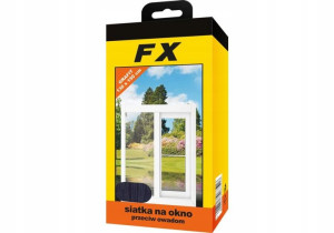 FX Siatka na okno przeciw owadom 130x150cm grafit