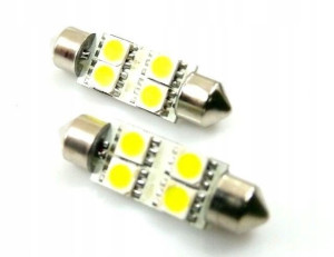 Żarówki C5W LED 39 mm can-bus rurki diody 12V 2szt
