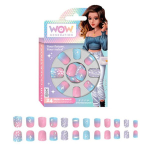 Zestaw samoprzylepnych tipsów WOW GENERATION 24szt. KIDS