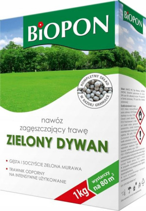 Biopon Zielony dywan nawóz zagęszczający trawę 1kg