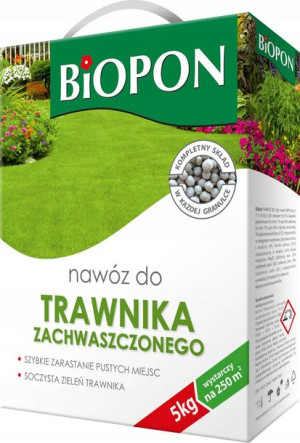 BIOPON nawóz do trawnika zachwaszczonego 5kg gran.