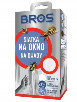 BROS siatka na okno 130x150cm biała