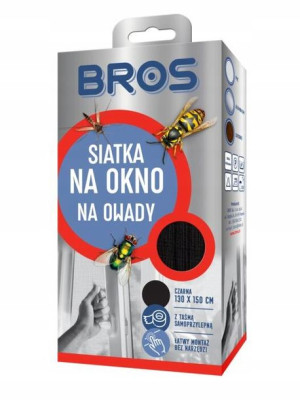 BROS siatka na okno 130x150cm czarna