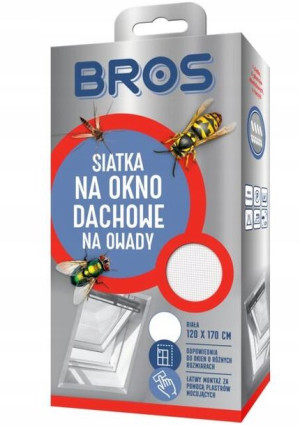 BROS Siatka moskitiera na okno dachowe 120x170cm