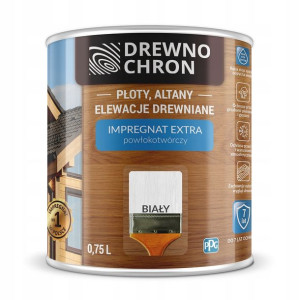 Impregnat do drewno extra biały 0,75L drewnochron
