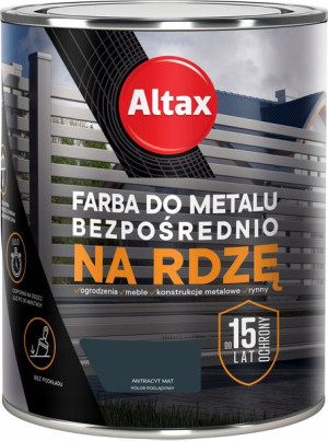 Farba do metalu na rdzę 750ml Antracyt mat ALTAX