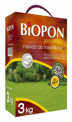 BIOPON nawóz jesienny do trawnika granulat 3kg