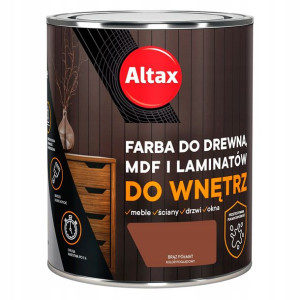 Farba do drewna laminatu 750ml Brąz półmat ALTAX