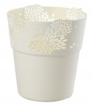 Osłonka doniczkowa Aster 13 cm kremowa VERDENIA