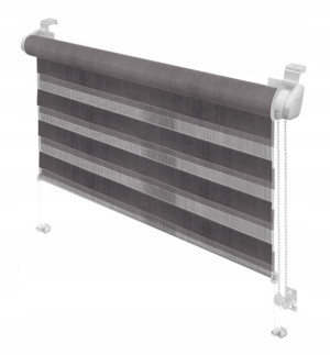 Roleta mini Zebra 724 popiel 61,5 x 150 cm
