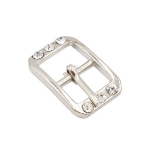 Klamerka Sprzączka Do Paska Z Cyrkoniami 12 Mm - Nikiel