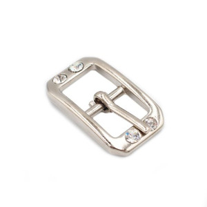 Klamerka Sprzączka Do Paska Z Cyrkoniami 10 Mm - Nikiel
