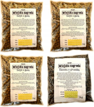 Wiejska Zagroda Indyk z gęsią karma dla psa 3kg + 1kg GRATIS