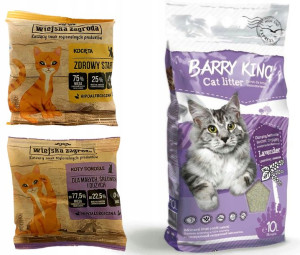 Barry King Żwirek dla kota 10l lawendowy + gratis