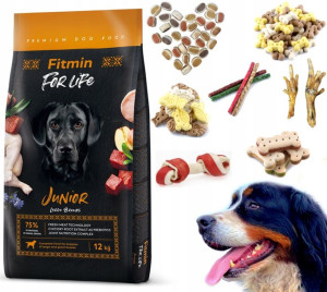 Fitmin For Life Junior Large 12kg karma dla psa + 101 gratis