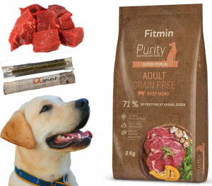 Fitmin Purity Adult Grain Free Beef 2kg karma dla psa + gratis