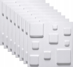 Panele Ścienne Kasetony Cube 3d Kwadrat 2m2