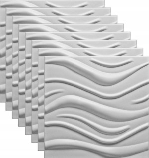 Panele Ścienne Kasetony 3d Fala Wave Zestaw 2m2