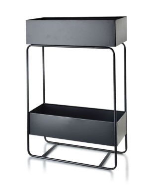 SWEN BLACK Barek/ kwietnik dwupoziomowy 60x25,5xH:90 cm