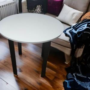 Stól okrągły  do salonu metalowe nogi Loft