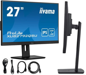 Monitor iiyama ProLite XUB2792QSU-B5 27'' WQHD IPS /DVI HDMI DP/ FlickerFre