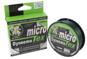 PLECIONKA 100m 200m DYNEEMA zielona 0,14mm 11,5kg