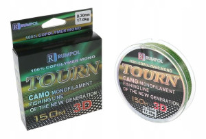 ŻYŁKA 150m RUMPOL CAMO Male 3D Tonąca 0,30mm 17kg