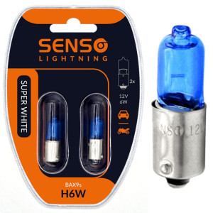 Żarówki samochodowe SENSO H6W SUPER WHITE BLISTER