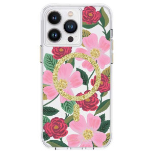 Rifle Paper Clear Magsafe - Etui Iphone 14 Pro Max Zdobione Złotem