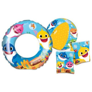 Zestaw do PŁYWANIA Rękawki  Piłka  Kółko BABY SHARK 3w1