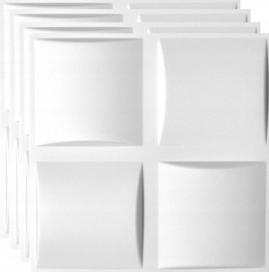 Panele Ścienne Białe Kasetony 3d Poduszka Pled 1m2