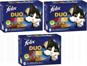 Mokra Karma PURINA FELIX DUO Wiejskie Smaki Wołowina Kurczak 36x 85g