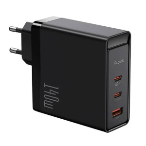 Ładowarka sieciowa GaN  140W Mcdodo CH-2911 2x USB-C, USB-A (czarna)