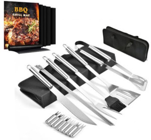 Zestaw akcesoriów do grilla 18W1 + 4x MATA GRILL