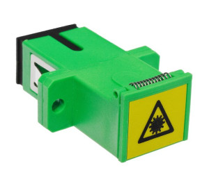 Adapter światłowodowy SC/APC SM simplex z klapką