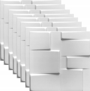 Kasetony Sufitowe 3d Białe Panele Tetris 2m2