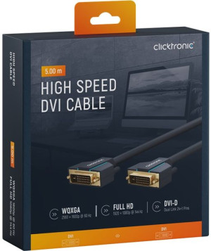 Clicktronic Kabel Dvi-d - Dvi-d (24+1) 5m