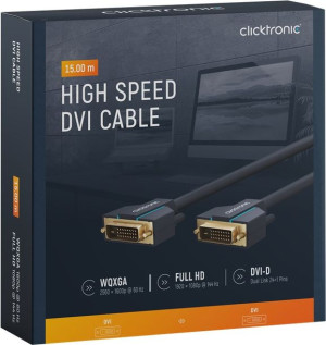 Clicktronic Kabel Dvi-d - Dvi-d (24+1) 15m