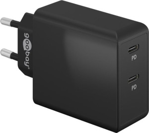 Ładowarka sieciowa 2x USB-C 36W PD Goobay CZARNA
