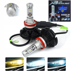 Żarówki samochodowe H11 X3 LED SENSO