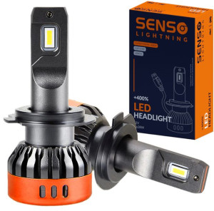 Żarówki samochodowe SENSO 2x LED H7 +400% CSP 20000LM