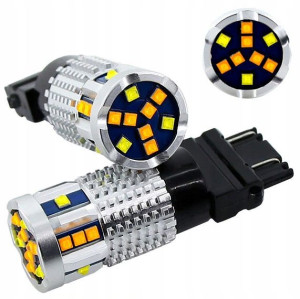 Żarówka samochodowa P27W LED 21x2525 DUAL SENSO