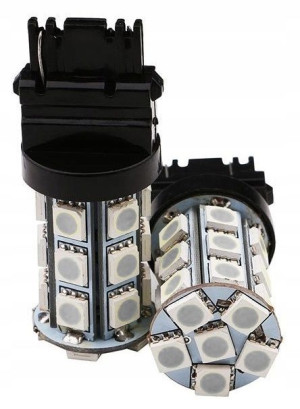 Żarówka samochodowa P27W 27xSMD ZIELONA SENSO